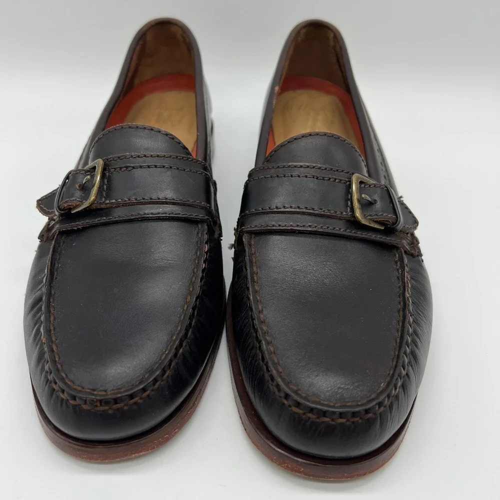 Cole Haan Grand OS Loafers Pinch Hand Sewn Buckle Loafers Men's 8 Leather Brogue